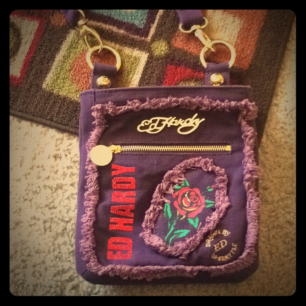Ed Hardy cross-body purse